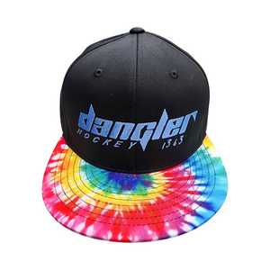 BLACK/ TIE DYE BILL BLUE LOGO