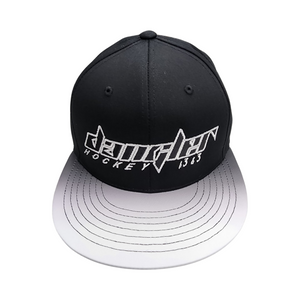 BLACK-GREY FADE TO BLACK BILL-WHITE OUTLINE BLACK LOGO