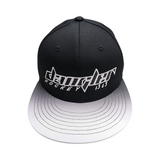 BLACK-GREY FADE TO BLACK BILL-WHITE OUTLINE BLACK LOGO