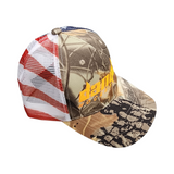 MOSSY OAK FRONT-US FLAG MESH-ORANGE LOGO