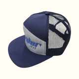 BLUE BILL-GREY FRONT-BLACK MESH-NAVY BLUE-LOGO