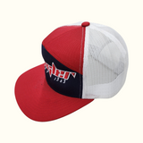 RED BILL-NAVEY FRONT-WHITE MESH/ WHITE OUTLINE-RED LOGO