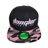 PINK & BLACK CAMO BILL-BLACK HAT-PINK LOGO