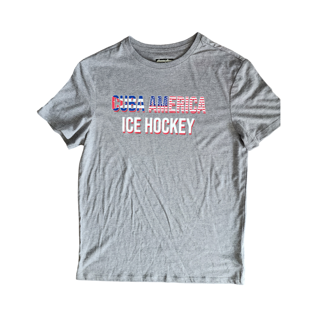 CUBA AMERICA FLAG LOGO T- SHIRT
