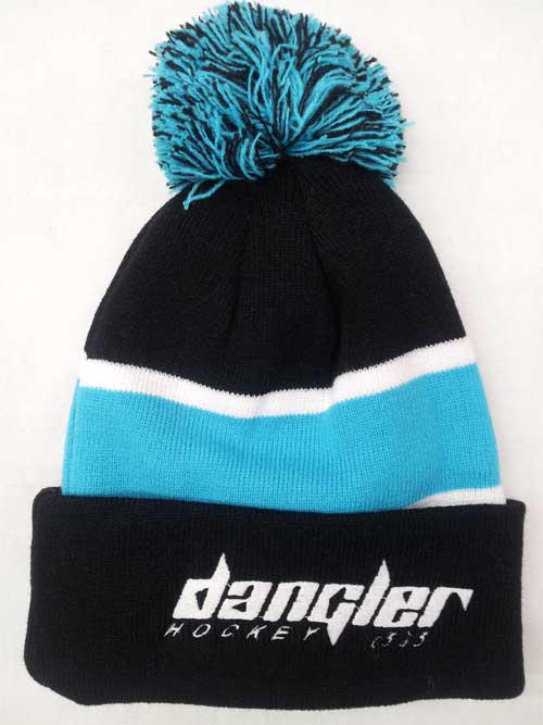 Ice Blue Striped Beanie