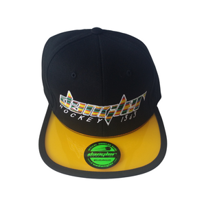 ***BLACK/YELLOW SEE THROUGH VISOR MULTI COLOR LOGO***