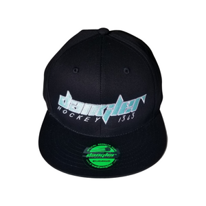 BLACK-BLACK BILL- LT BLUE UNDER BILL-WHITE OUTLINE LTBLUE LOGO