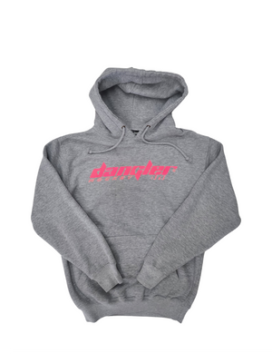 HEATHER GREY-NEON PINK LOGO
