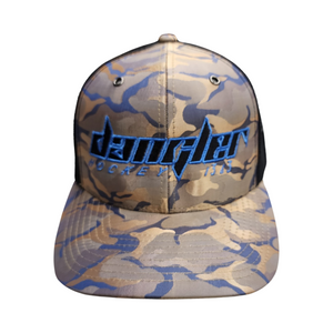 GOLD & BLUE CAMO-BLACK MESH-BLUE OUTLINE-BACK LOGO