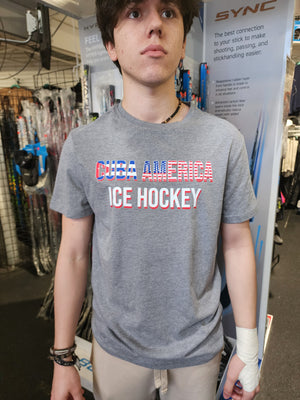 CUBA AMERICA FLAG LOGO T- SHIRT