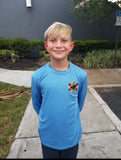 BLUE PERFORMANCE SHIRT/ DON'T JUST PLAY BE A FACTOR FLORIDA FLAG