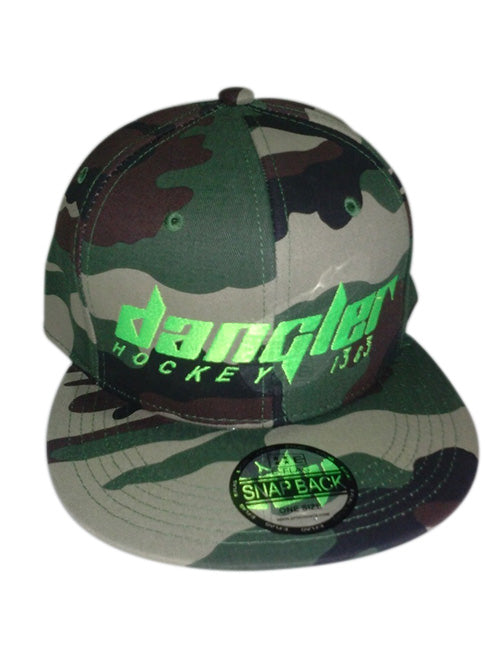 Camouflage with neon green logo