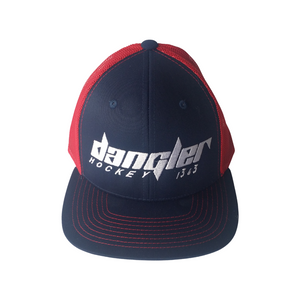NAVY BLUE/RED MESH BACK WHITE LOGO
