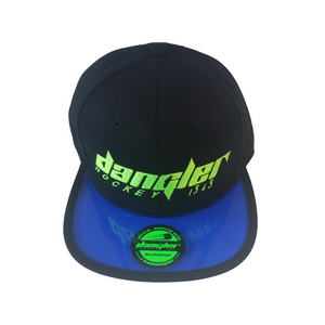 BLACK/BLUE SEE THROUGH VISOR NEON GREE LOGO