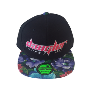 BLACK-FLOWER BILL-WHITE OUTLINE FUCIA LOGO