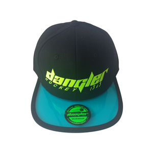 BLACK/LT BLUE SEE THROUGH VISOR NEON GREEN LOGO