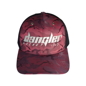 MAROON CAMO/BLACK MESH BACK SILVER LOGO