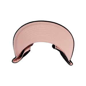 BLACK-BLACK BILL & LT PINK UNDER BILL-WHITE OUTLINE LT PINK LOGO