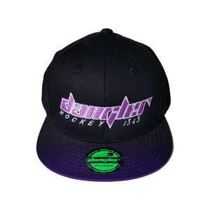 BLACK-PURPLE FADE TO BLACK BILL-WHITE OUTLINE PURPLE LOGO