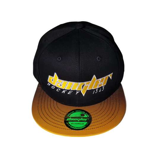 BLACK-YELLOW FADE TO BLACK BILL-WHITE OUTLINE YELLOW LOGO