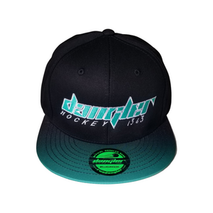 BLACK-GREEN FADE TO BLACK BILL-WHITE OUTLINE GREEN LOGO