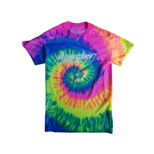 TIE DYE WHITE OUTLINE LOGO